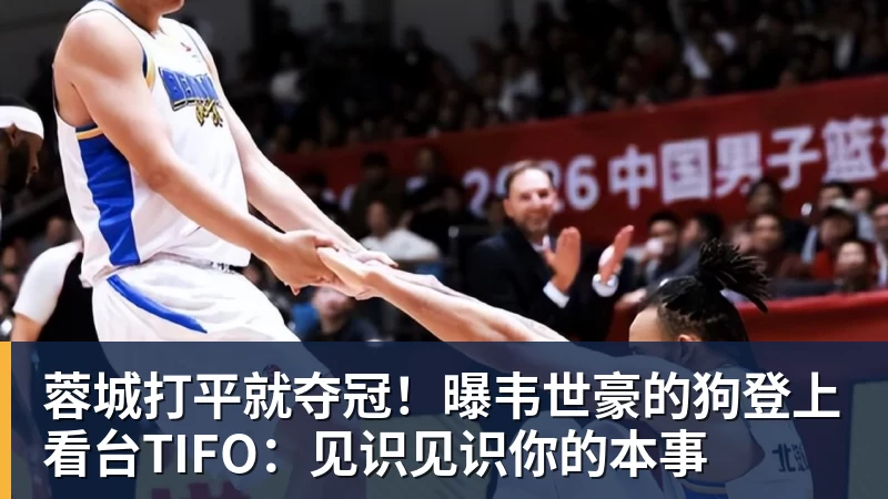 彩神v蓉城打平就夺冠!曝韦世豪的狗登上看台TIFO:见识见识你的本事